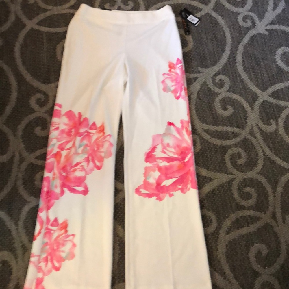 New INC. Ivory floral casual pants.